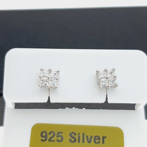 925 sterling silver luxury CZ earrings for women/girls, Best for RJUS2161 - Picture 1 of 11